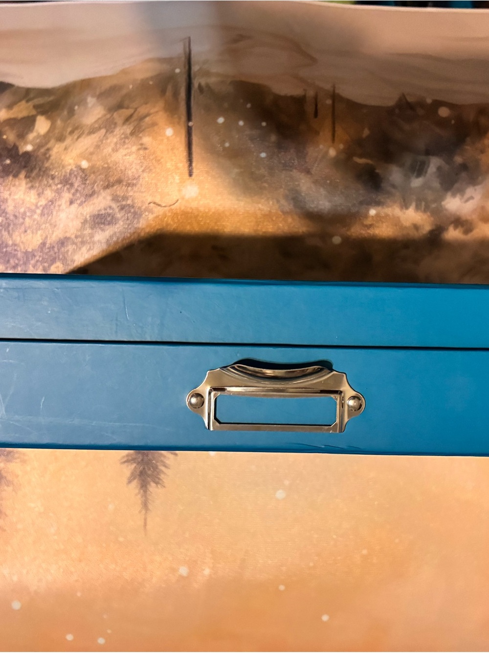 Blue Patterned Decorative Storage Box by - Picture 3 of 6